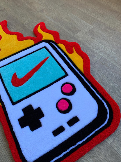 Custom Tufted Rugs.Game Boy Rug.Rugs for bedroom aesthetic.Fire rug.Logo rugs.Cute rugs.Funny rugs.Gifts for them.Customized.hypebeast rugs.