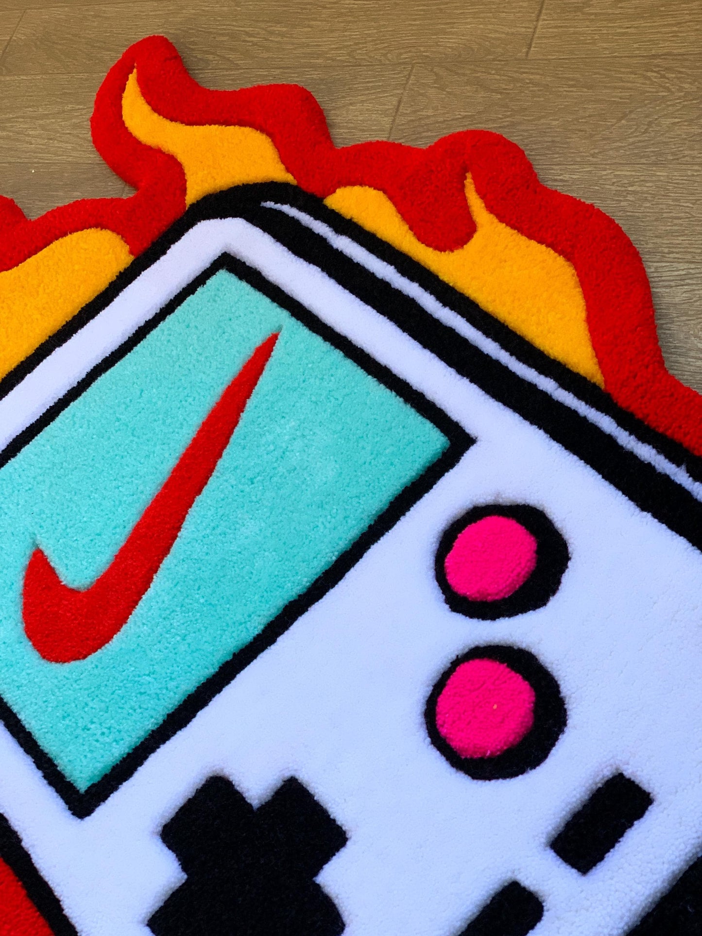Custom Tufted Rugs.Game Boy Rug.Rugs for bedroom aesthetic.Fire rug.Logo rugs.Cute rugs.Funny rugs.Gifts for them.Customized.hypebeast rugs.