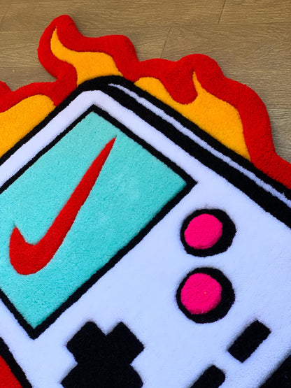 Custom Tufted Rugs.Game Boy Rug.Rugs for bedroom aesthetic.Fire rug.Logo rugs.Cute rugs.Funny rugs.Gifts for them.Customized.hypebeast rugs.