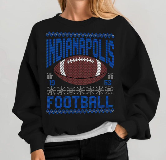 Indianapolis Football Christmas Sweatshirt, Indianapolis Football Gift, Retro Indianapolis Football Fan, Christmas Gift, Sun Day Football