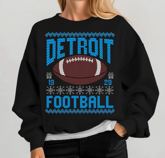 Detroit Football Christmas Sweatshirt, Detroit Football Sweatshirt, Vintage Style Detroit Football shirt, Sunday Football,Gift For Christmas