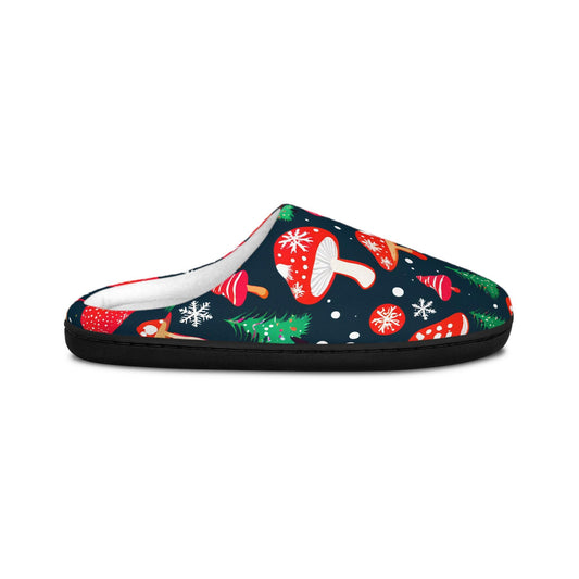 Holiday Slippers Christmas-Mushrooms Red, Snowflakes Design Festive Women's Indoor HouseShoes Holiday Home Weare Comfortable Footwear
