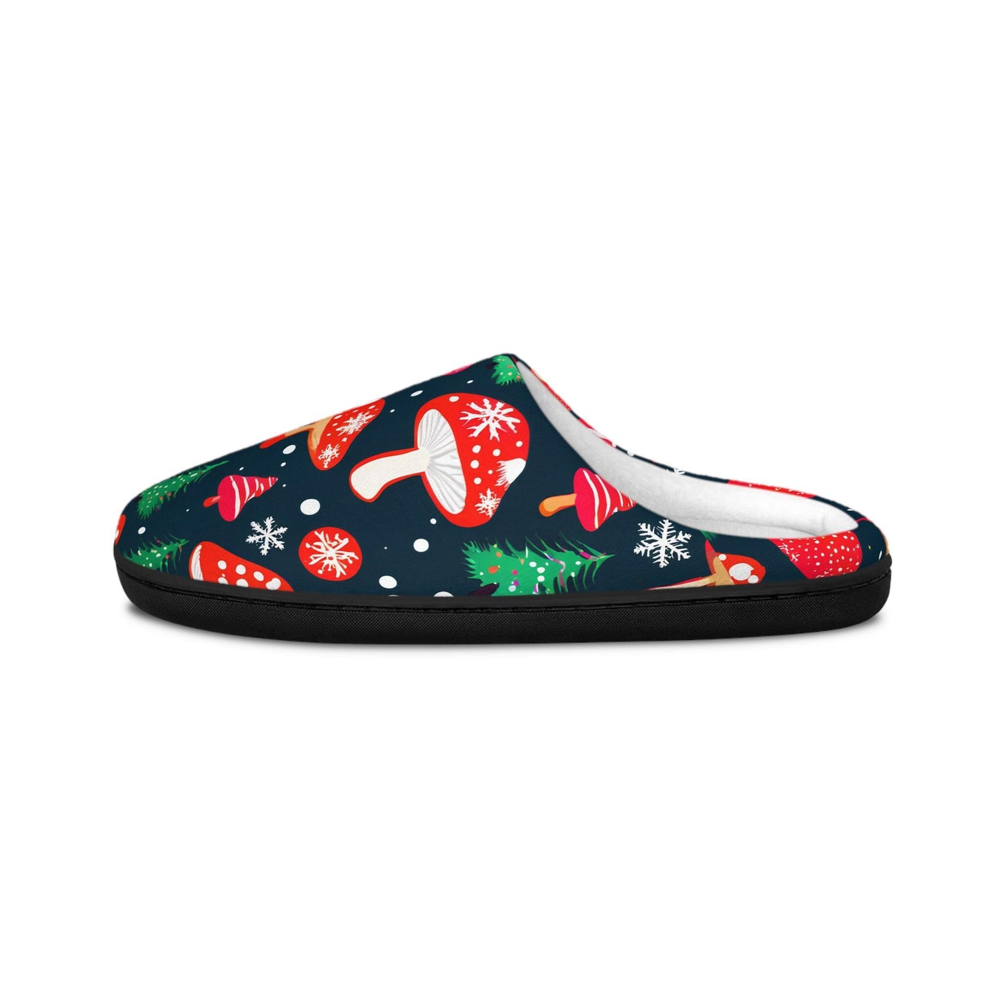 Holiday Slippers Christmas-Mushrooms Red, Snowflakes Design Festive Women's Indoor HouseShoes Holiday Home Weare Comfortable Footwear