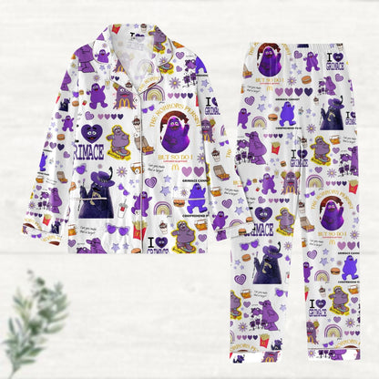 Christmas Grimace Pajamas Set, Mcdonald Pajamas Family, Funny Christmas Vacation Pyjamas, Christmas Pajamas For Party, Gift For Fan