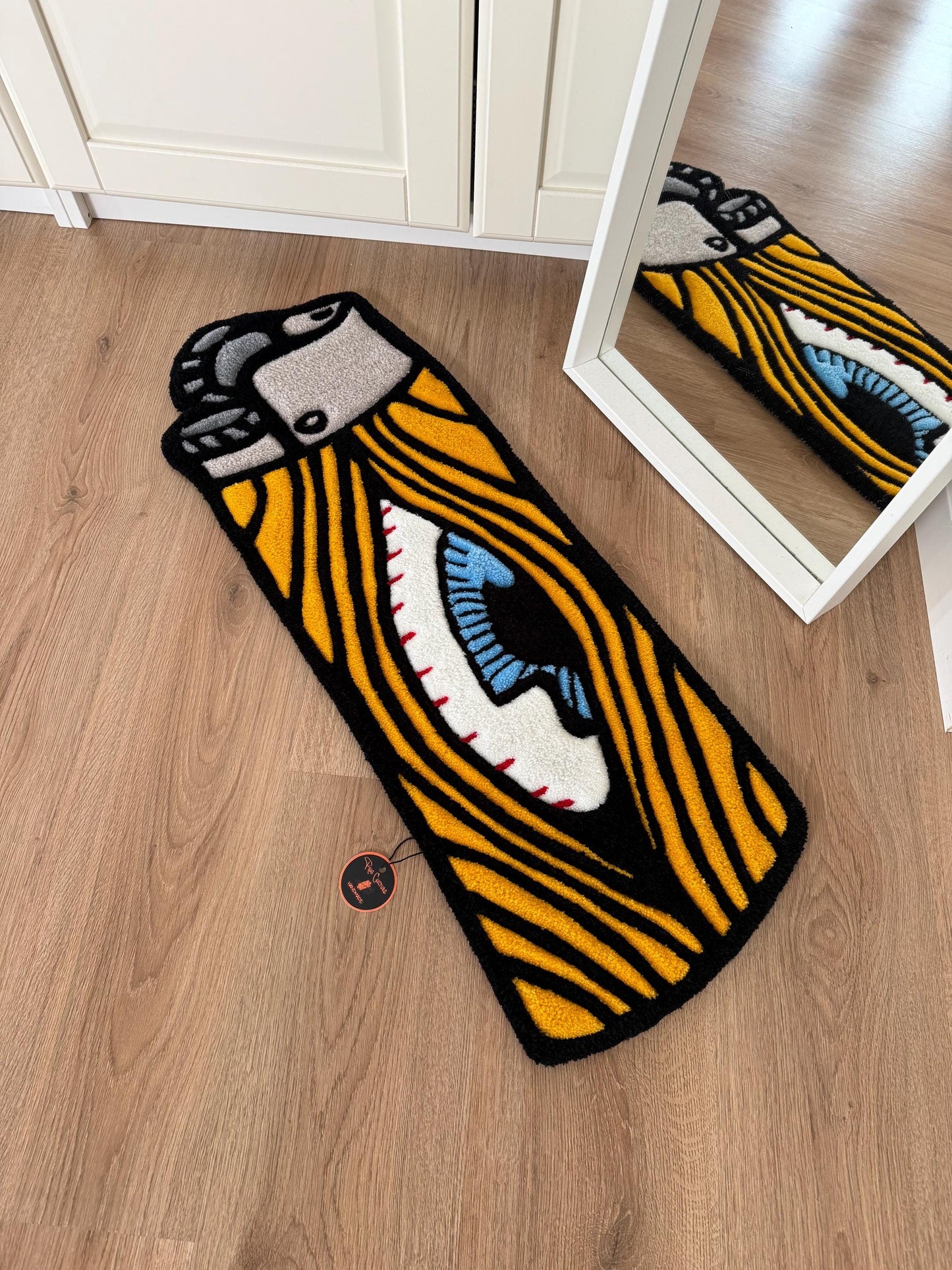 Yellow Lighter Handmade Rug | Custom Rug, Lighter Rug, Tufted Rug, tufting rug, Home Decor