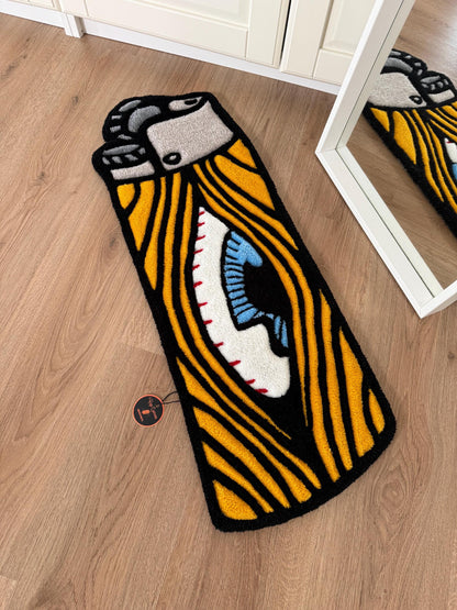 Yellow Lighter Handmade Rug | Custom Rug, Lighter Rug, Tufted Rug, tufting rug, Home Decor