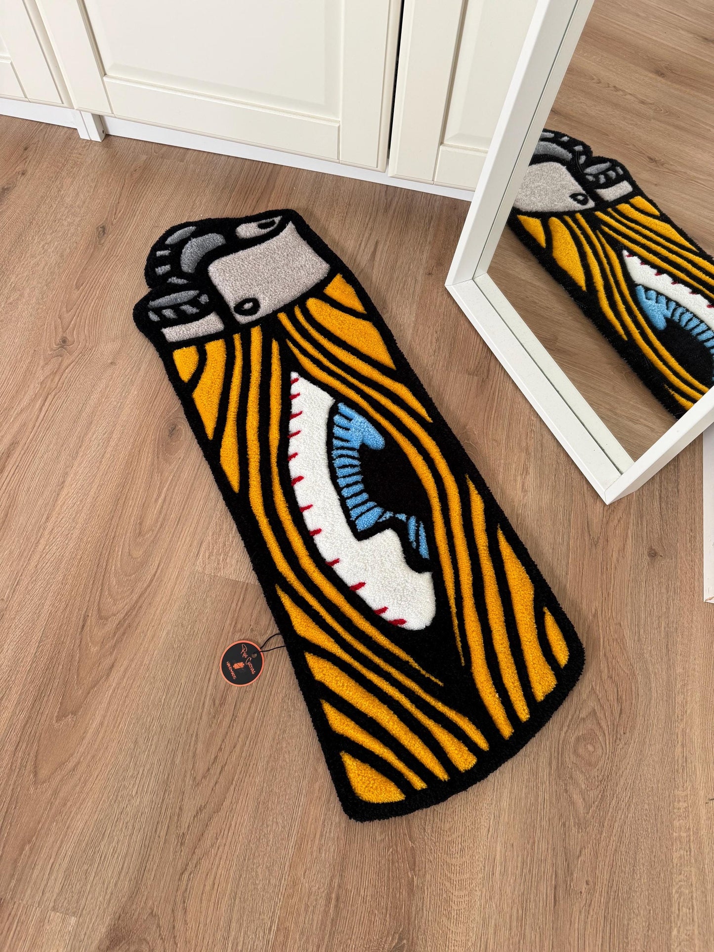 Yellow Lighter Handmade Rug | Custom Rug, Lighter Rug, Tufted Rug, tufting rug, Home Decor