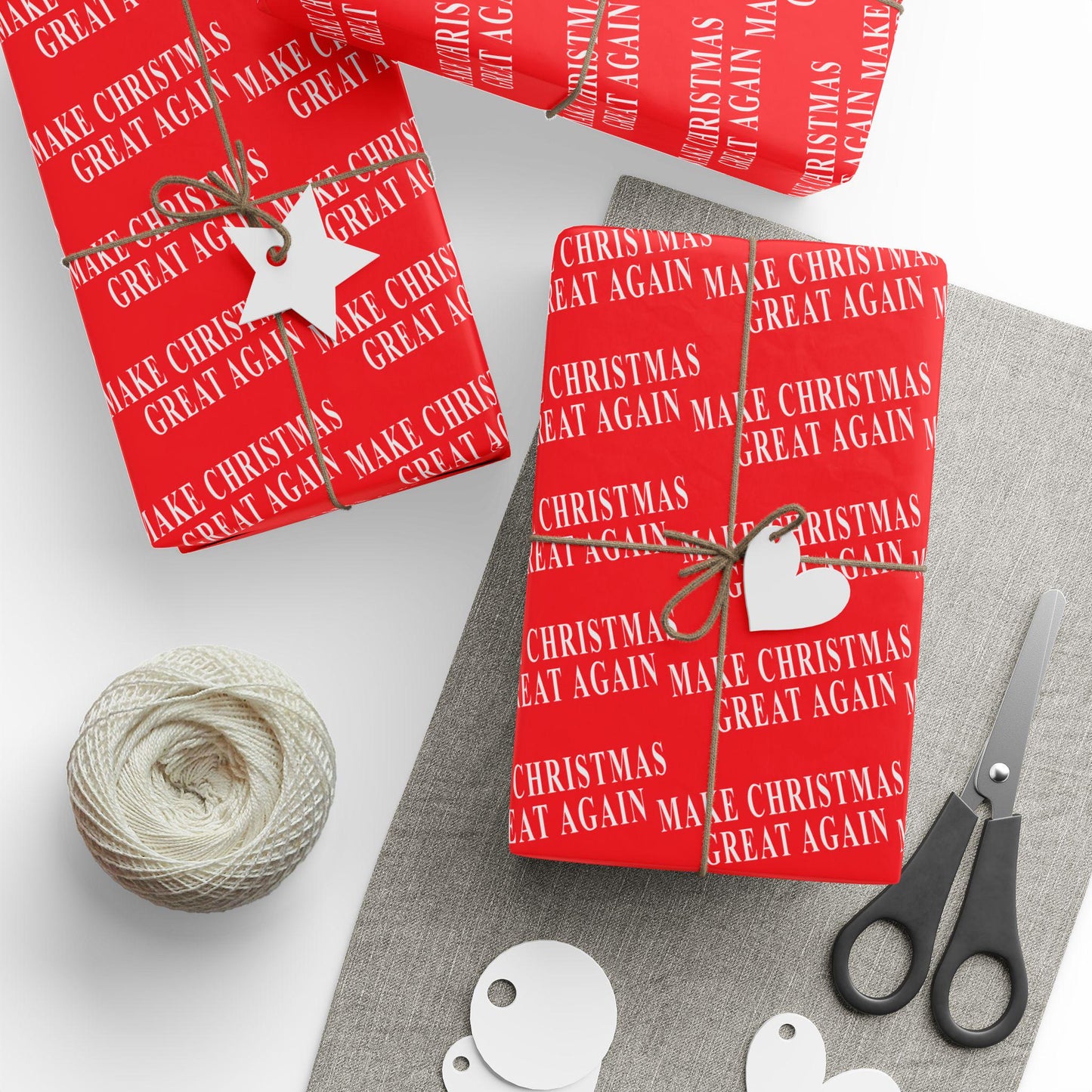 Trump Make Christmas Great Again Wrapping Paper, Trump Christmas Gift Wrap Paper, Republican Wrapping Paper, Trump Santa Wrapping Paper