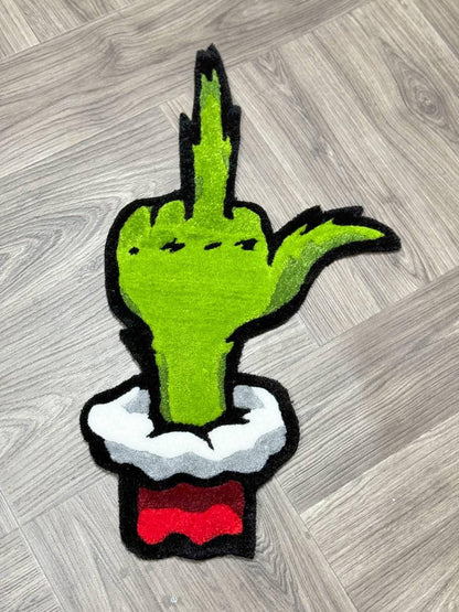 Grinch Rug/Tufted Grinch Rug/Rugs for bedroom aesthetic/custom rugs/hypebeast rug/handmade rugs/cool rug/Handmade rug/Christmas Gifts rugs
