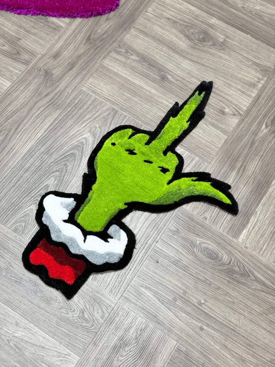 Grinch Rug/Tufted Grinch Rug/Rugs for bedroom aesthetic/custom rugs/hypebeast rug/handmade rugs/cool rug/Handmade rug/Christmas Gifts rugs