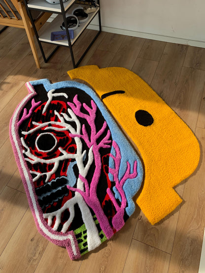 Tufted Rug Head X-Ray custom 3d carpet