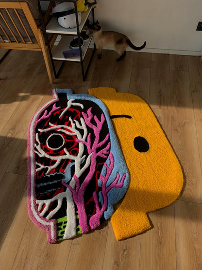 Tufted Rug Head X-Ray custom 3d carpet