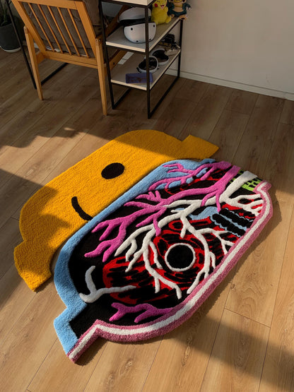 Tufted Rug Head X-Ray custom 3d carpet