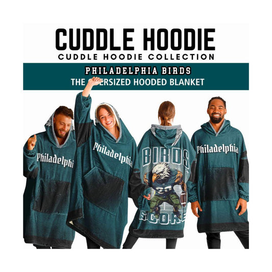 Philadelphia Birds Oversized Cuddle Hoodie Blanket: Football Fan Gift