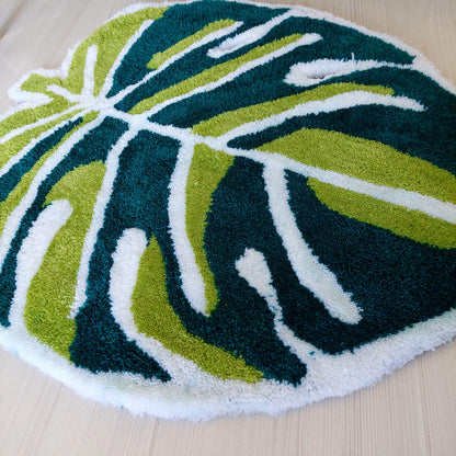 Leaf Rug,Tufted Rug,Boho Rug,Modern Rug,Green Rug,Monstera Rug,Custom Rug,Boho Decor,Gift for Girls,Home Decor,Living Room Rug,Custom Gift