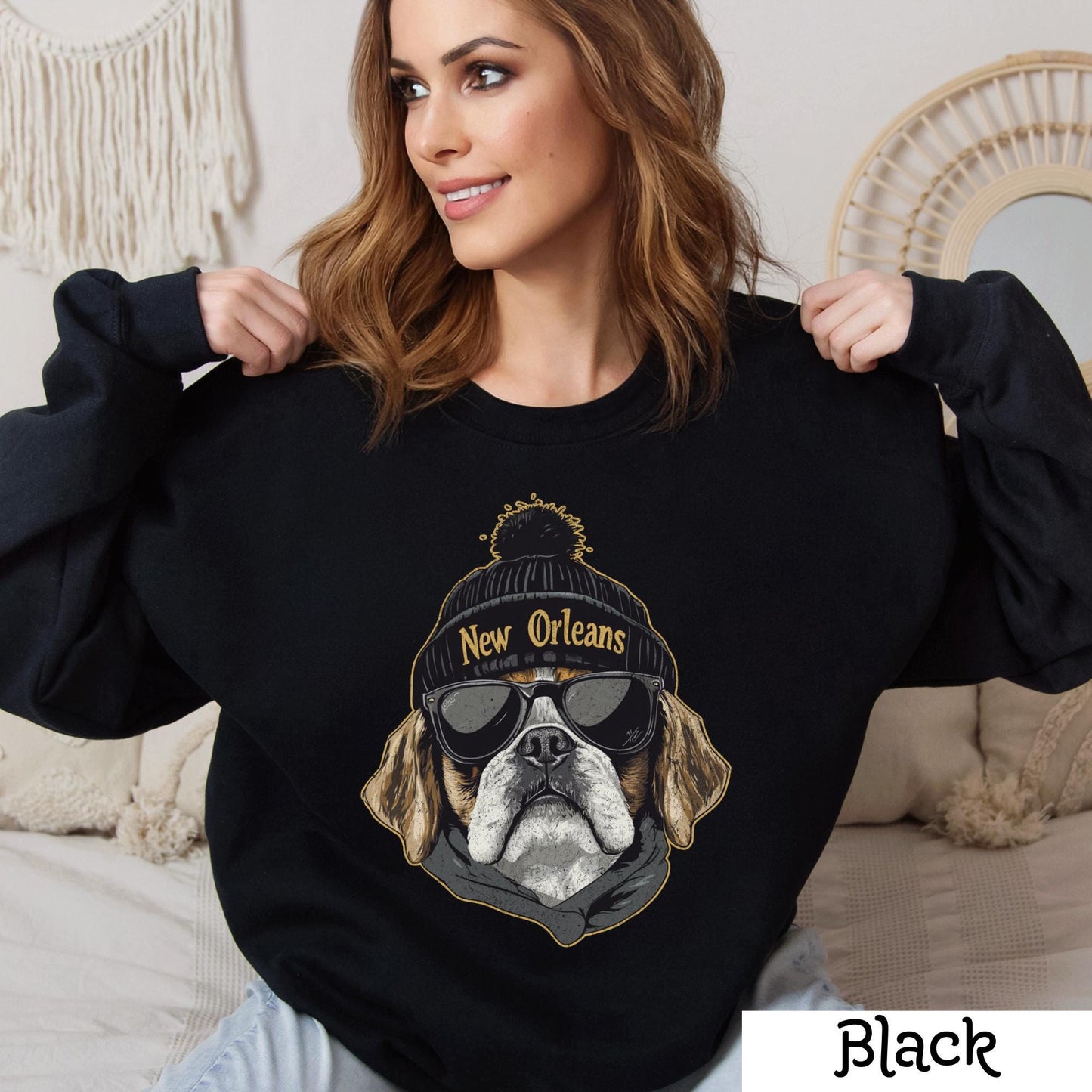 New Orleans Football Sweatshirt, Retro Sports Fan Shirt, Trendy Game Day Gift Tee, New Orleans Mascot Sweatshirt, New Orleans Football Fan