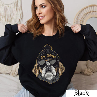 New Orleans Football Sweatshirt, Retro Sports Fan Shirt, Trendy Game Day Gift Tee, New Orleans Mascot Sweatshirt, New Orleans Football Fan