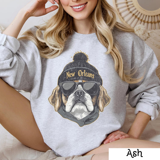 New Orleans Football Sweatshirt, Retro Sports Fan Shirt, Trendy Game Day Gift Tee, New Orleans Mascot Sweatshirt, New Orleans Football Fan