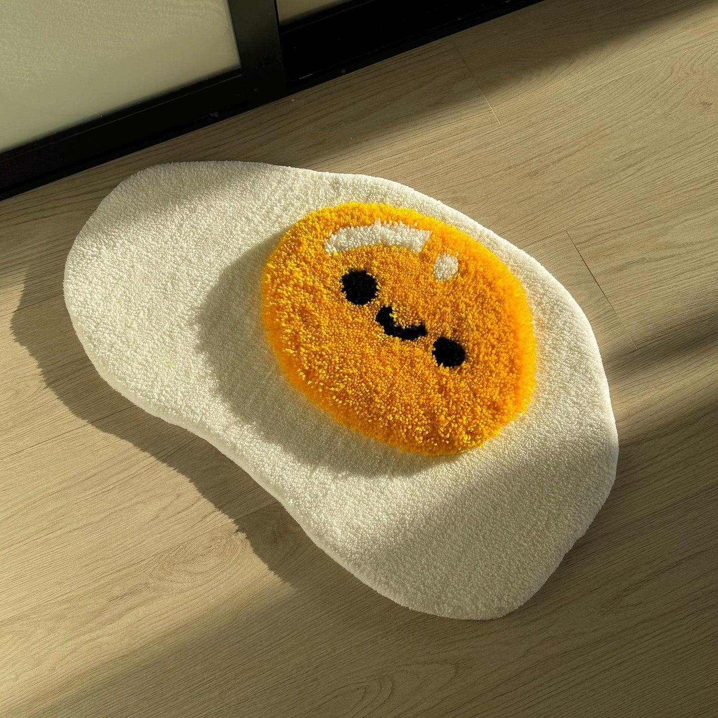 Handmade Tufted Egg Rug: Fluffy Home Decor Gift