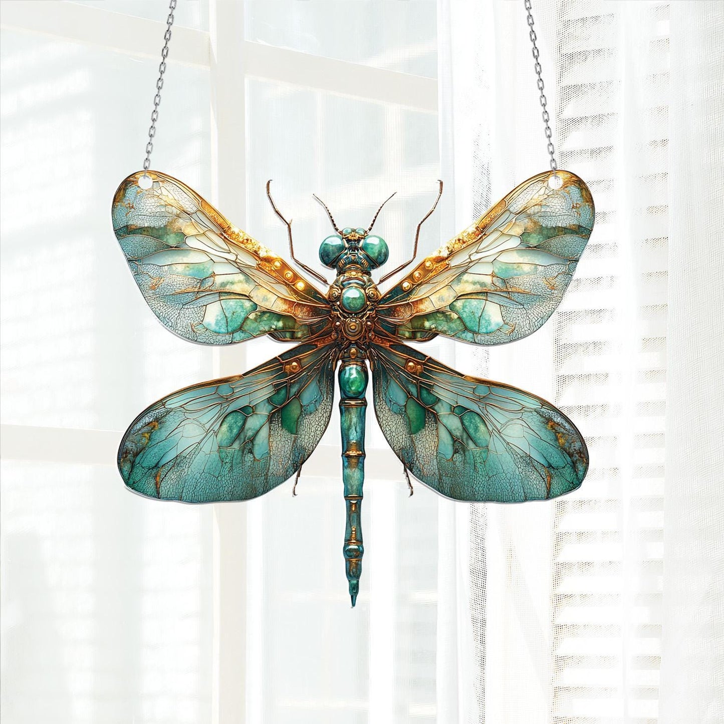 Dragonfly Window Hanging, Dragonfly Home Decor Gifts, Dragonfly Suncatcher, Dragonfly Nature Lover Gift, Dragonfly Ornament, Nature Decor