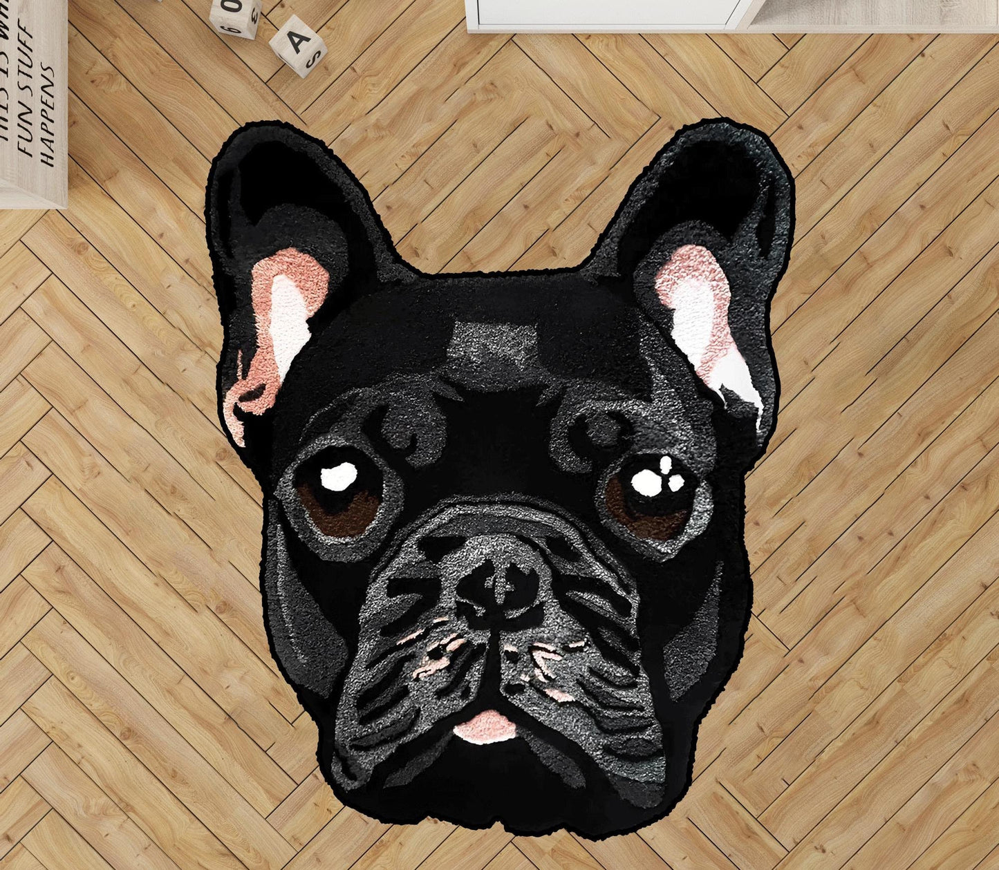 black bulldog rug,brown dog,custom pet  rug,dog gift rug,personalised animals rug,personalised bulldog dog rugbulldog birthday rug,white dog