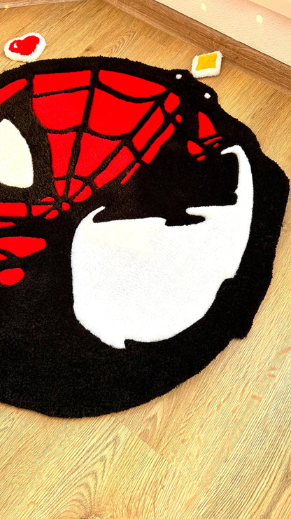 Head Tufted Rug – Cute Puffy Rug, Handmade Fluffy Decor, Kids Room or Bedroom Rug, Unique Gift for Comic Fans