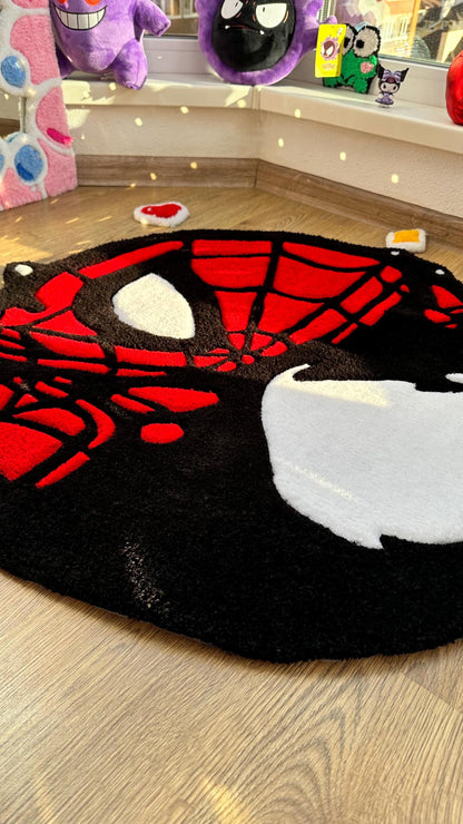 Head Tufted Rug – Cute Puffy Rug, Handmade Fluffy Decor, Kids Room or Bedroom Rug, Unique Gift for Comic Fans