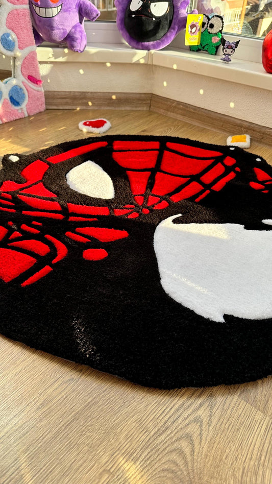 Head Tufted Rug – Cute Puffy Rug, Handmade Fluffy Decor, Kids Room or Bedroom Rug, Unique Gift for Comic Fans