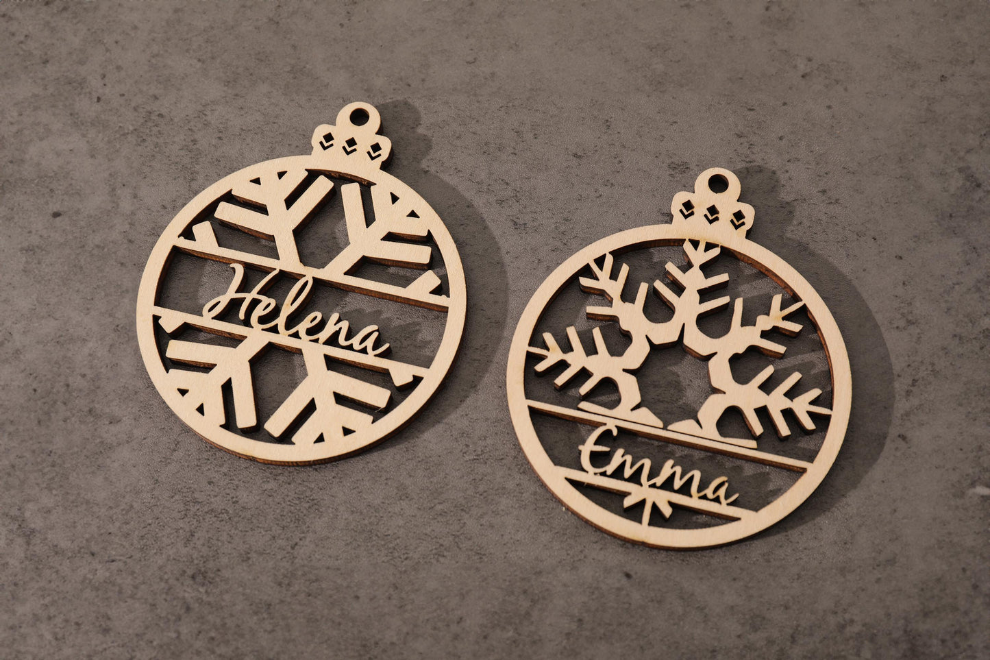 Personalized Wooden Ornament, Xmas Gift, Holiday Ornament, Laser Cut Ornament, Engraved Gift, Christmas Tree Decor, Rustic Decor, Wood Gift