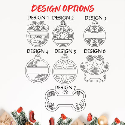 Custom Wooden Ornaments, Christmas Gift, Holiday Gift, Laser Cut Ornament, Engraved Gift, Christmas Tree Decor, Rustic Decor, Wood Gift