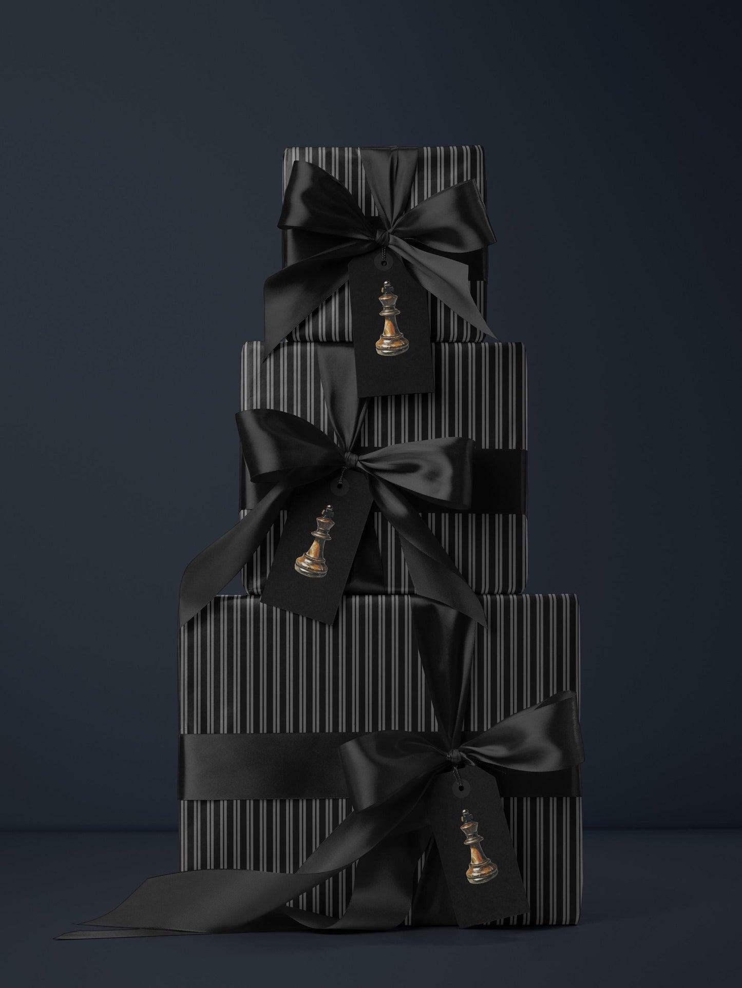 Gothic Gift Wrap Black Stripe Wrapping Paper Elegant Gift Wrap Classic Wrapping Paper Holiday Gift Wrap Chic Wrapping Paper Birthday Gift