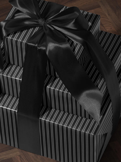 Gothic Gift Wrap Black Stripe Wrapping Paper Elegant Gift Wrap Classic Wrapping Paper Holiday Gift Wrap Chic Wrapping Paper Birthday Gift