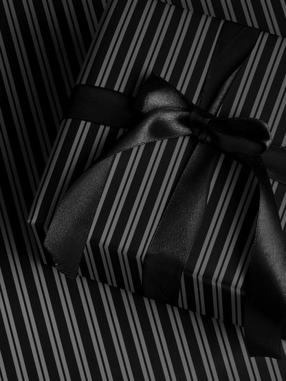 Gothic Gift Wrap Black Stripe Wrapping Paper Elegant Gift Wrap Classic Wrapping Paper Holiday Gift Wrap Chic Wrapping Paper Birthday Gift