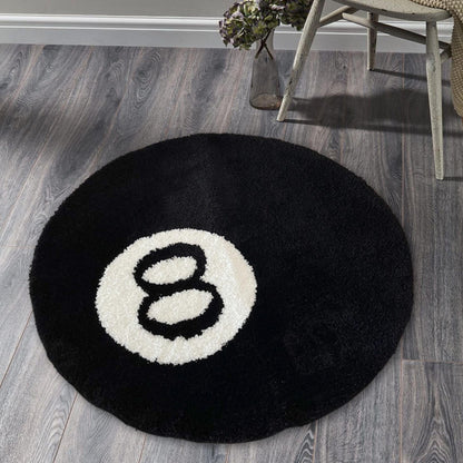 8 Ball Rug, Round Rug, Billiard Ball Rug, Living Room Rug, Area Rug, Colorful Rug