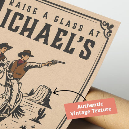 Western Wall Art, Last Stand Tavern, Vintage Cowboy Bar Poster | Bar Cart Prints | Retro Wild West Rodeo Print, Trendy Texas Cowboy Art