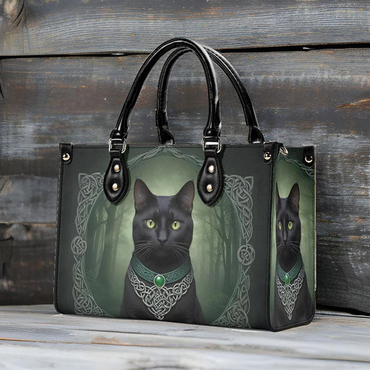 Celtic Mystic Cat Crossbody Bag - Unique Designer Purse, Cat Lover Gift for Women