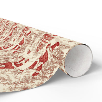 Vintage Santa Christmas Toile Gift Wrap Holiday Gift Wrapping Paper Victorian Christmas Gift Wrap Xmas Christmas Vintage Wrapping