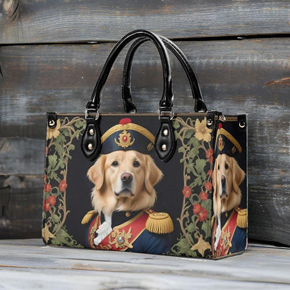 Golden Retriever Napoleon Crossbody Bag - Royal Vegan Leather Purse, Unique Gift for Dog Lovers