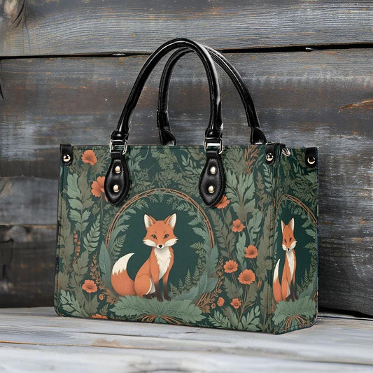 Forest Fox Crossbody Bag - Nature-Inspired Vegan Leather Designer Purse, Unique Gift for Women