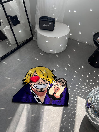 Handmade Anime Character Rug: Custom 3D Pirate Decor