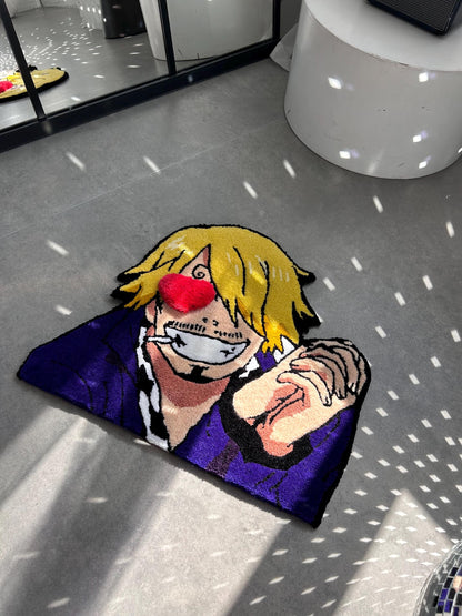 Handmade Anime Character Rug: Custom 3D Pirate Decor