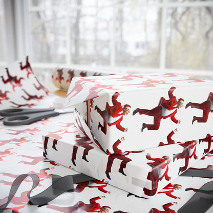 Christmas Trump Wrapping Papers, Dancing Trump MAGA, Festive Gift Wrap, Holiday Present Xmas Packaging, White elephant gift