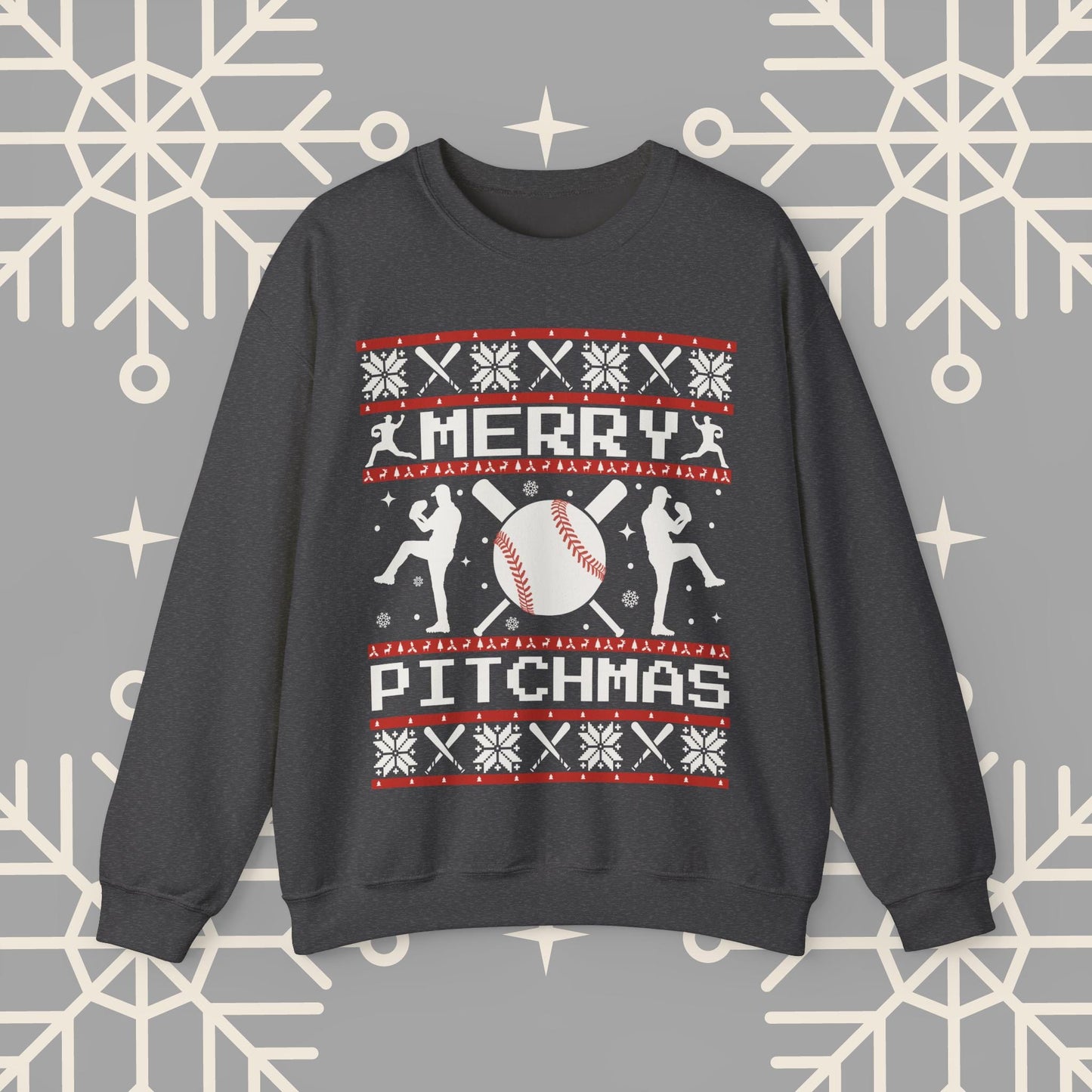 Merry Pitchmas Ugly Christmas , Baseball Christmas Sweatshirt, Funny Baseball Shirt, Gift for Baseball Player