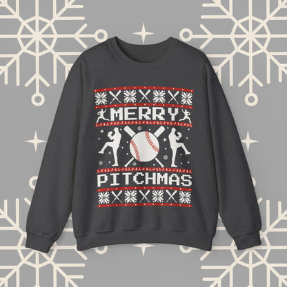 Merry Pitchmas Ugly Christmas , Baseball Christmas Sweatshirt, Funny Baseball Shirt, Gift for Baseball Player