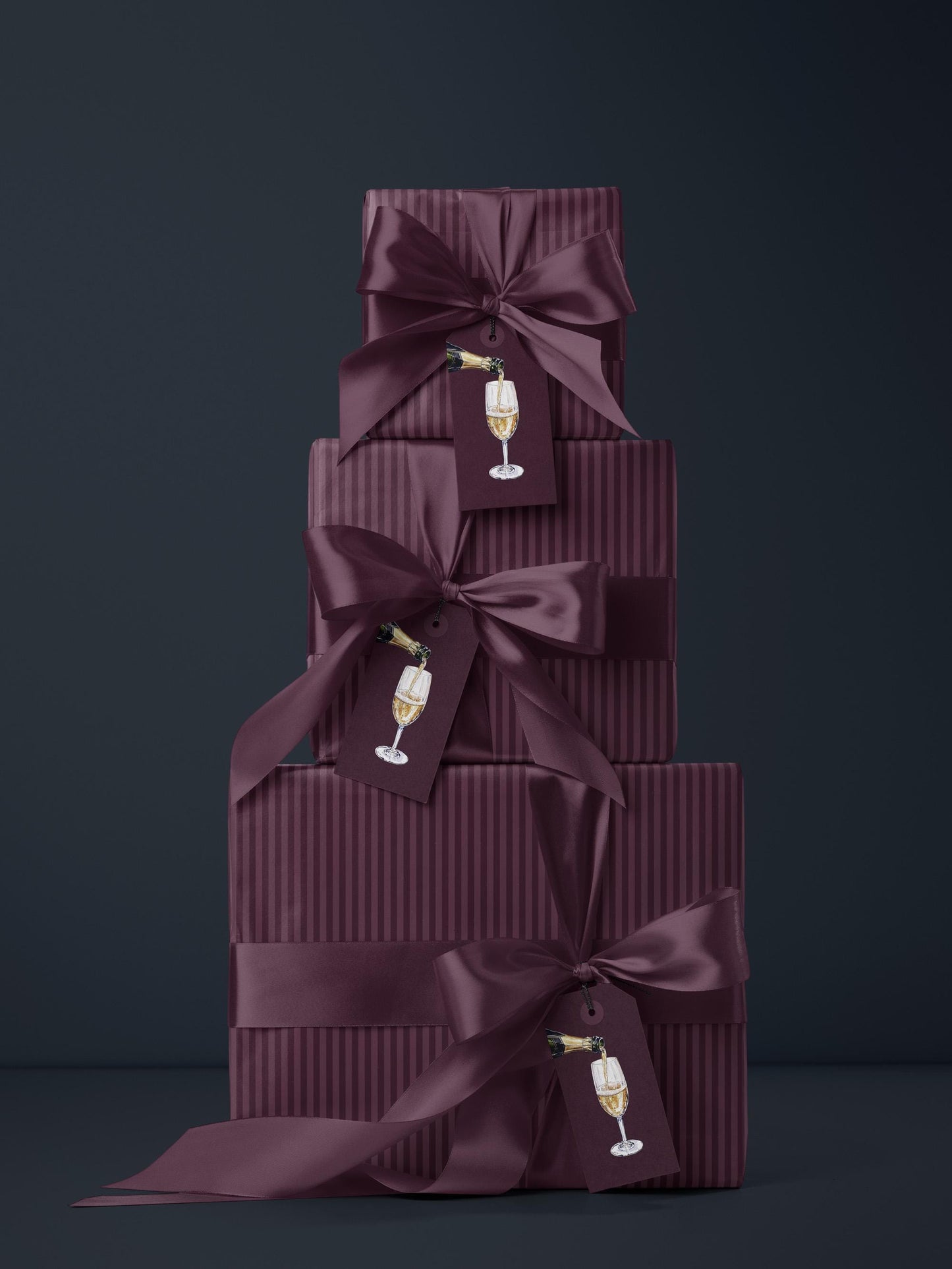 Plum Stripe Wrapping Paper Purple Gift Wrap Christmas Wrapping Paper Holiday Gift for Daughter Baby Shower Gift Wrap Kid Birthday Party