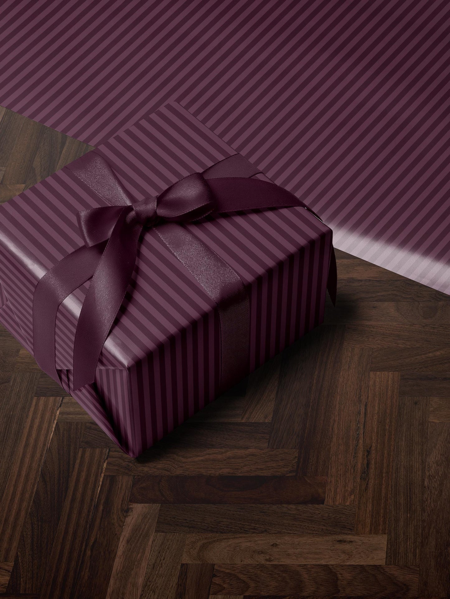 Plum Stripe Wrapping Paper Purple Gift Wrap Christmas Wrapping Paper Holiday Gift for Daughter Baby Shower Gift Wrap Kid Birthday Party