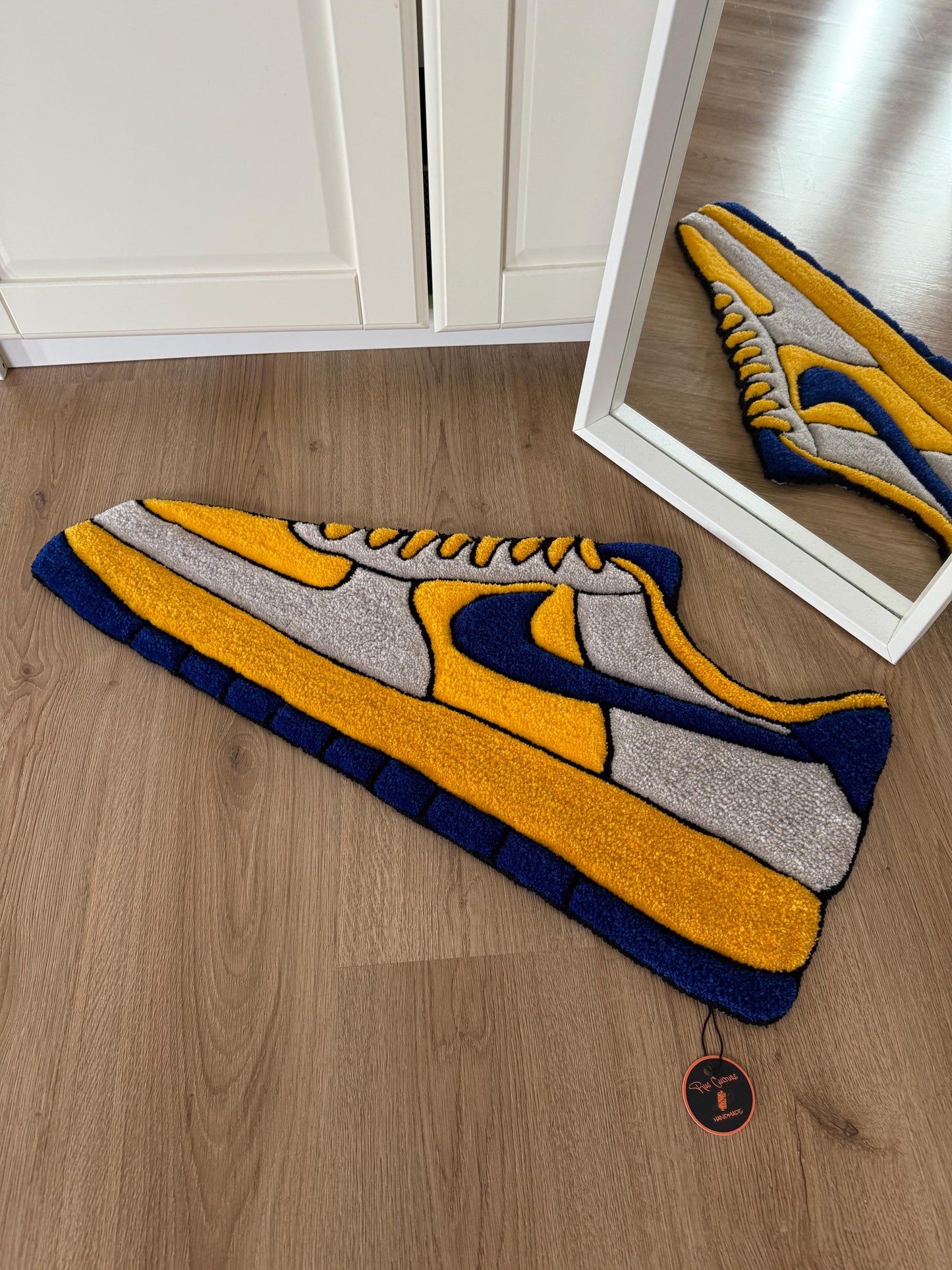 Handmade Sneaker Rug: Custom Tufted Streetwear Rug (38x78cm)