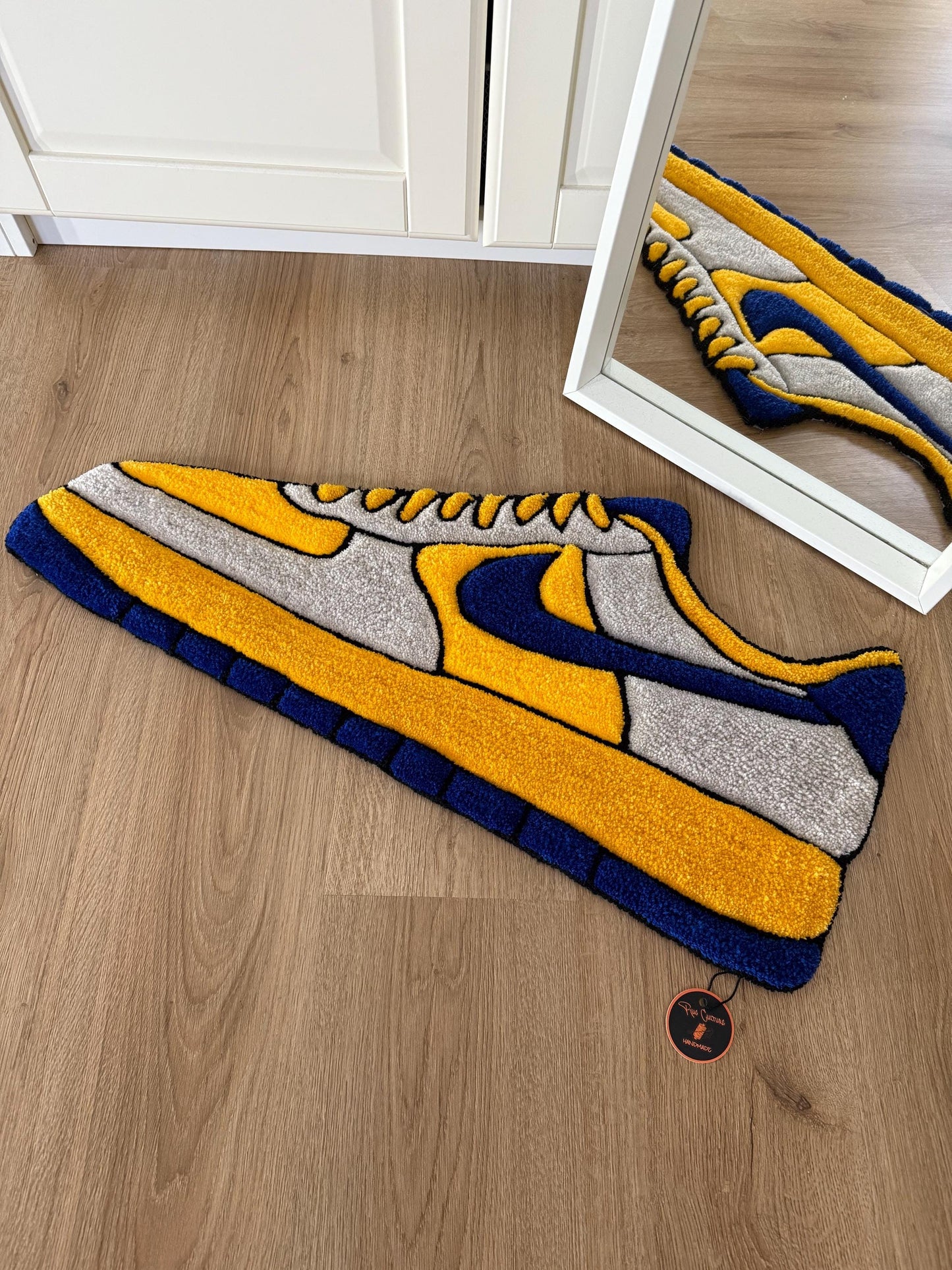 Handmade Sneaker Rug: Custom Tufted Streetwear Rug (38x78cm)