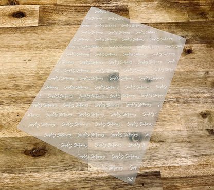 Personalised Vellum Paper, White Ink Print, Packing Paper, Branded Packaging, Your Logo Paper 90gsm, Small Business, Tissue paper, Recycle