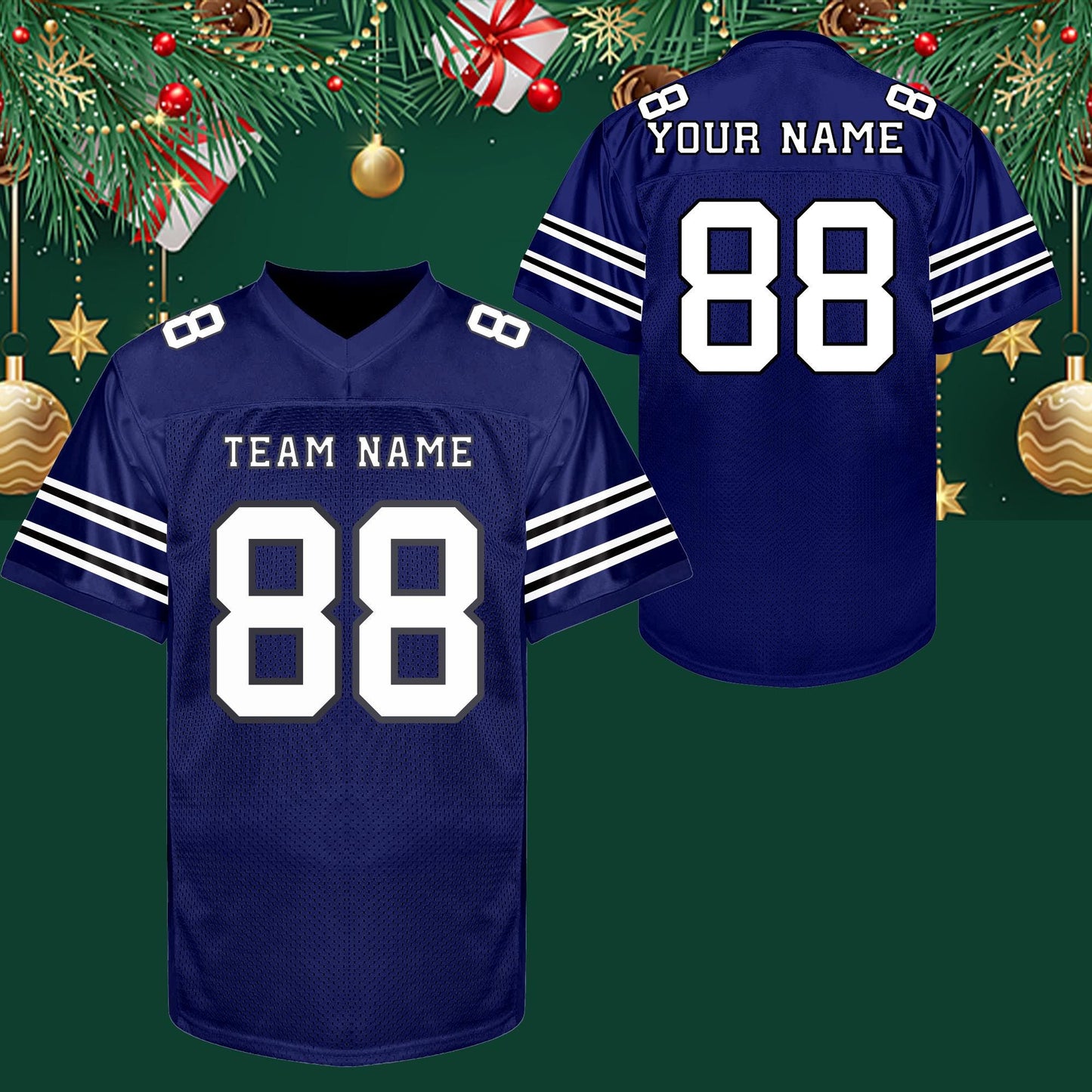 Custom Football Jersey Personalized embroidery Name Number football Shirts Sports Uniform Holiday Gifts for Men Women Kids Toddler Fan